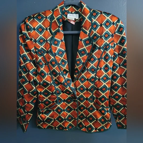 Vtg. Silk Blazer - Picture 4 of 5